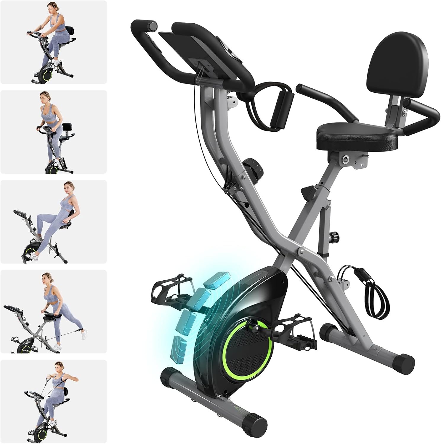 Foldable Exercise Bike Stationary Bikes for Home, 5 IN 1 Indoor Workout Bike, Cycling Bike with 16-Level Quiet Magnetic Resistance, 6.6 LBS Flywheel and 300LBS Capacity, 2025 Designed 817 X-bike Foldable Exercise Bike Stationary Bikes for Home, 5 IN 1 Indoor Workout Bike, Cycling Bike with 16-Level Quiet Magnetic Resistance, 6.6 LBS Flywheel and 300LBS Capacity, 2025 Designed 817 X-bike