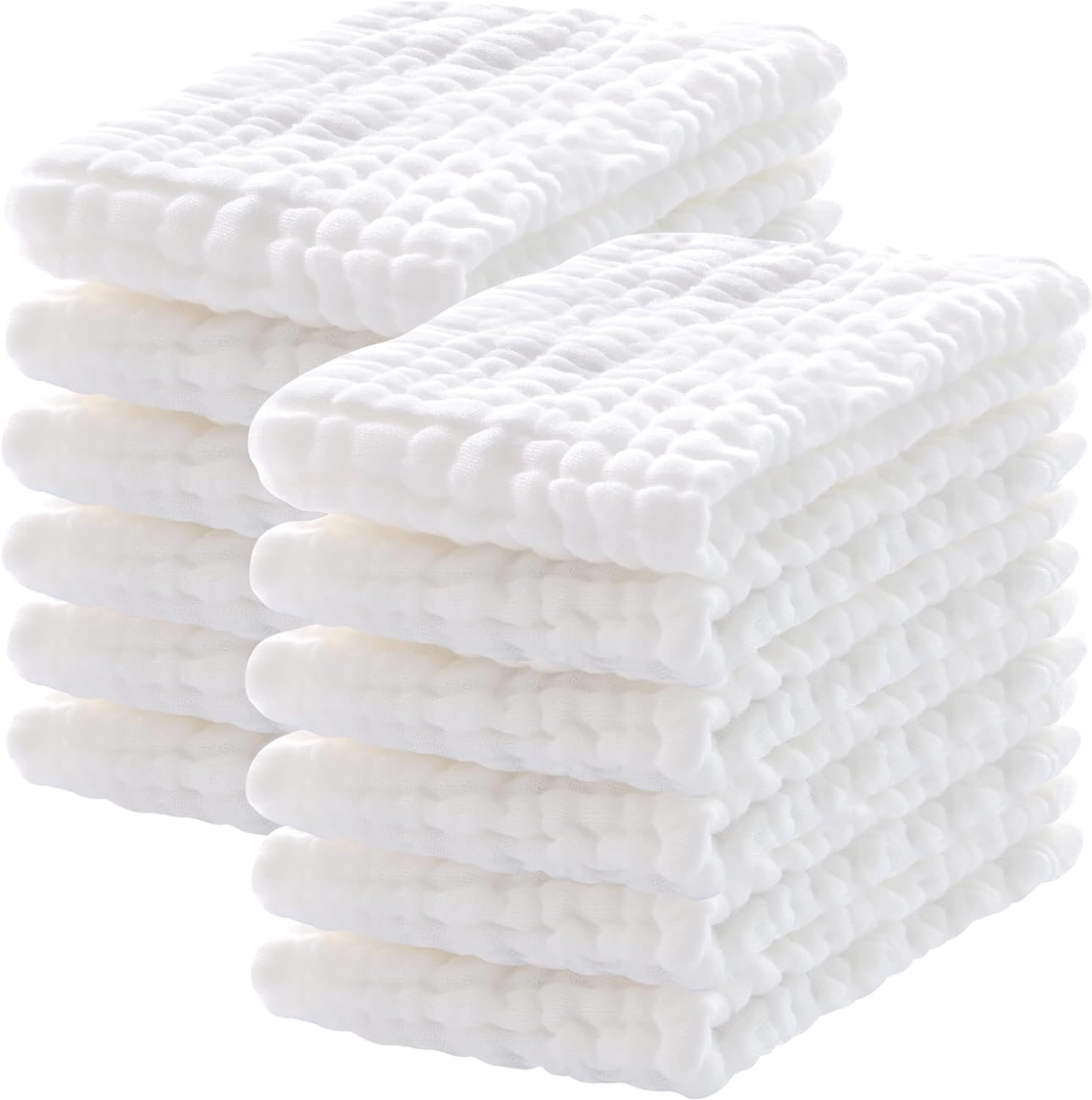 12 Pack Muslin Burp Cloths 100% Cotton Muslin Cloths Large 20”x10” Extra Soft and Absorbent Baby Burping Cloth – White 12 Pack Muslin Burp Cloths 100% Cotton Muslin Cloths Large 20”x10” Extra Soft and Absorbent Baby Burping Cloth – White