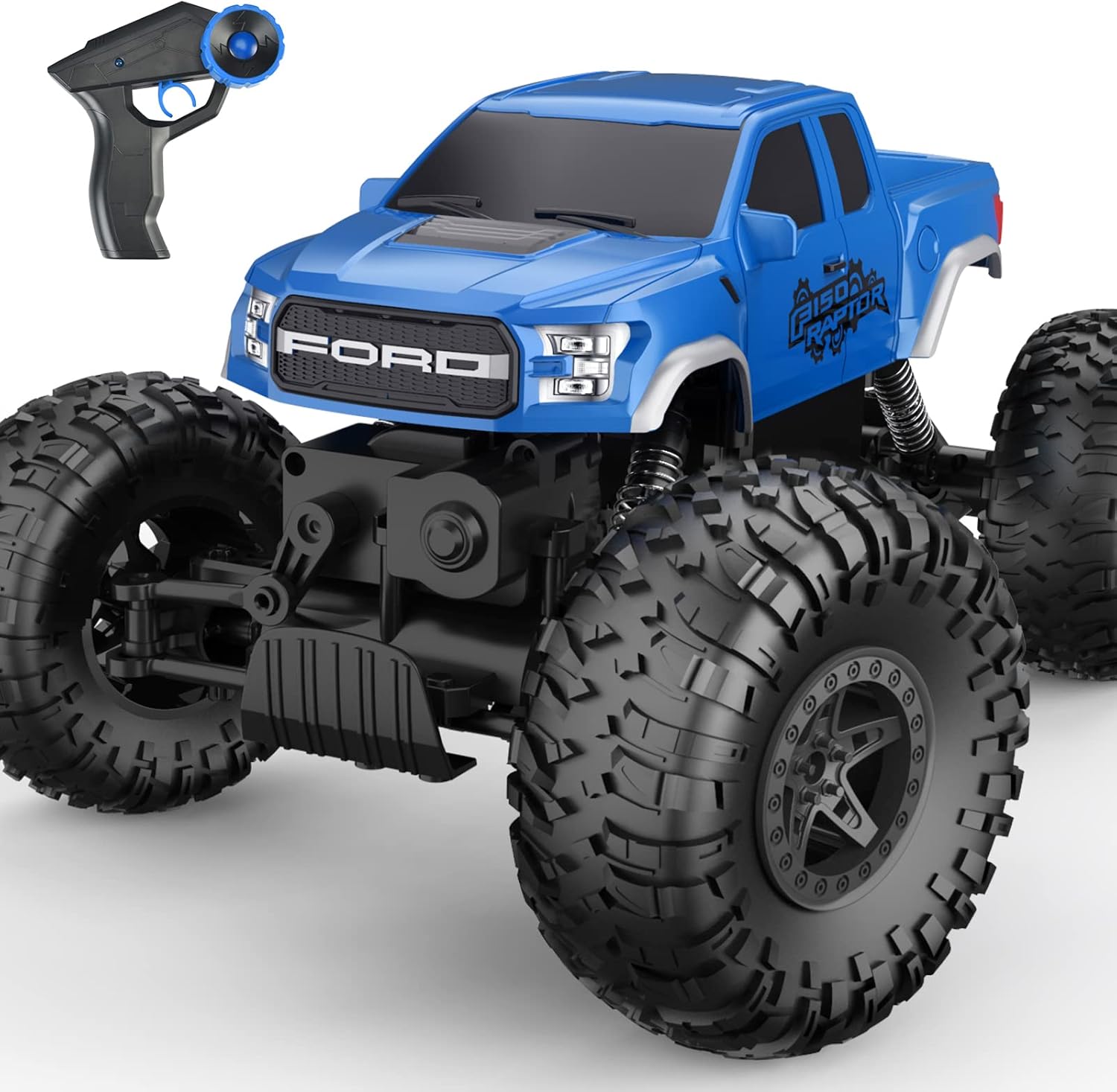 DOUBLE E Ford Raptor F150 RC Car 4WD Monster Trucks for Boys,11 Inches Off Road Crawler Vehicle RC Truck Toy Gift for Boys Girls 6 7 8-12 Years-Blue DOUBLE E Ford Raptor F150 RC Car 4WD Monster Trucks for Boys,11 Inches Off Road Crawler Vehicle RC Truck Toy Gift for Boys Girls 6 7 8-12 Years-Blue