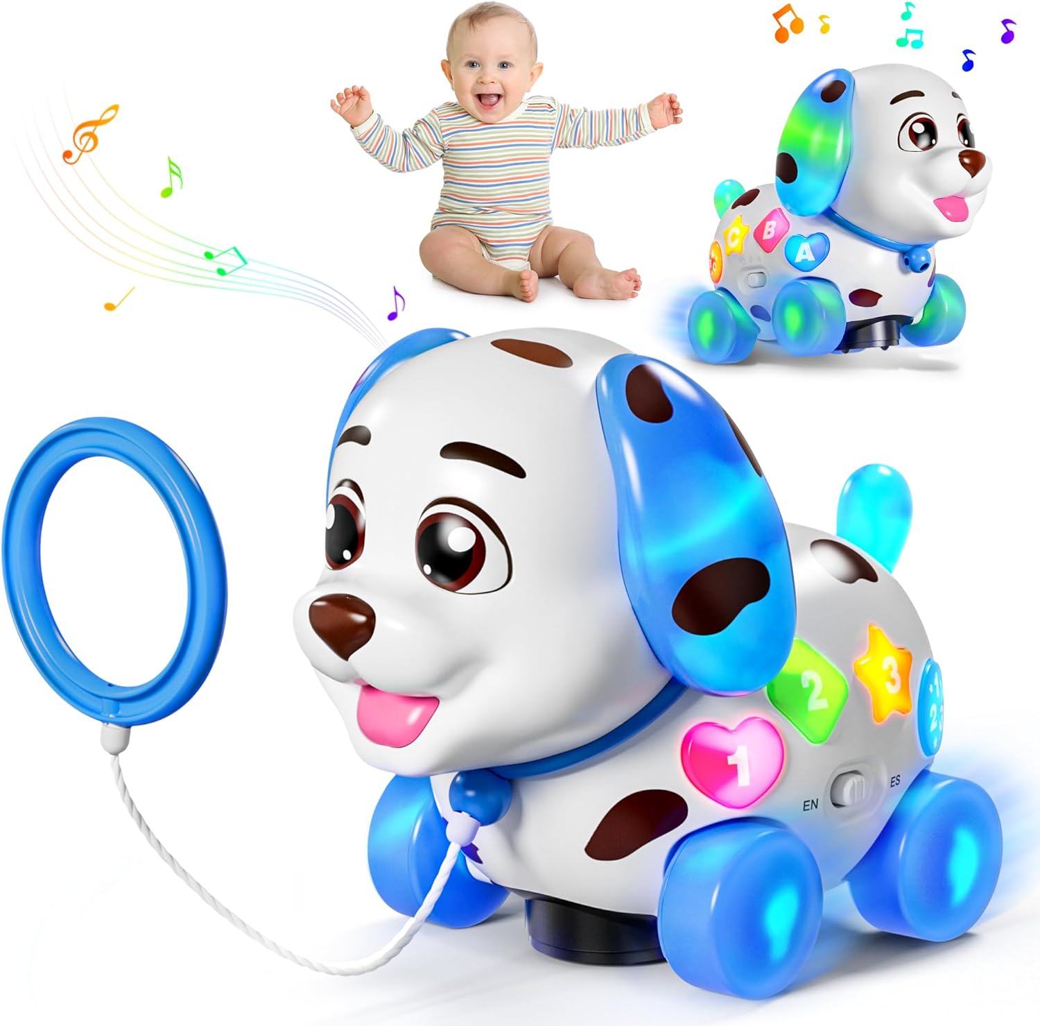 Musical Toy for 1 Year Old Boy Girl, Baby Learning Toy for 6-12-18 Months, Puppy Toddler Toys for 1 Year Old Girl Gift, Bilingual Educational Toy with Music Light, 1st Birthday Gift for Toddlers 1-2 Musical Toy for 1 Year Old Boy Girl, Baby Learning Toy for 6-12-18 Months, Puppy Toddler Toys for 1 Year Old Girl Gift, Bilingual Educational Toy with Music Light, 1st Birthday Gift for Toddlers 1-2