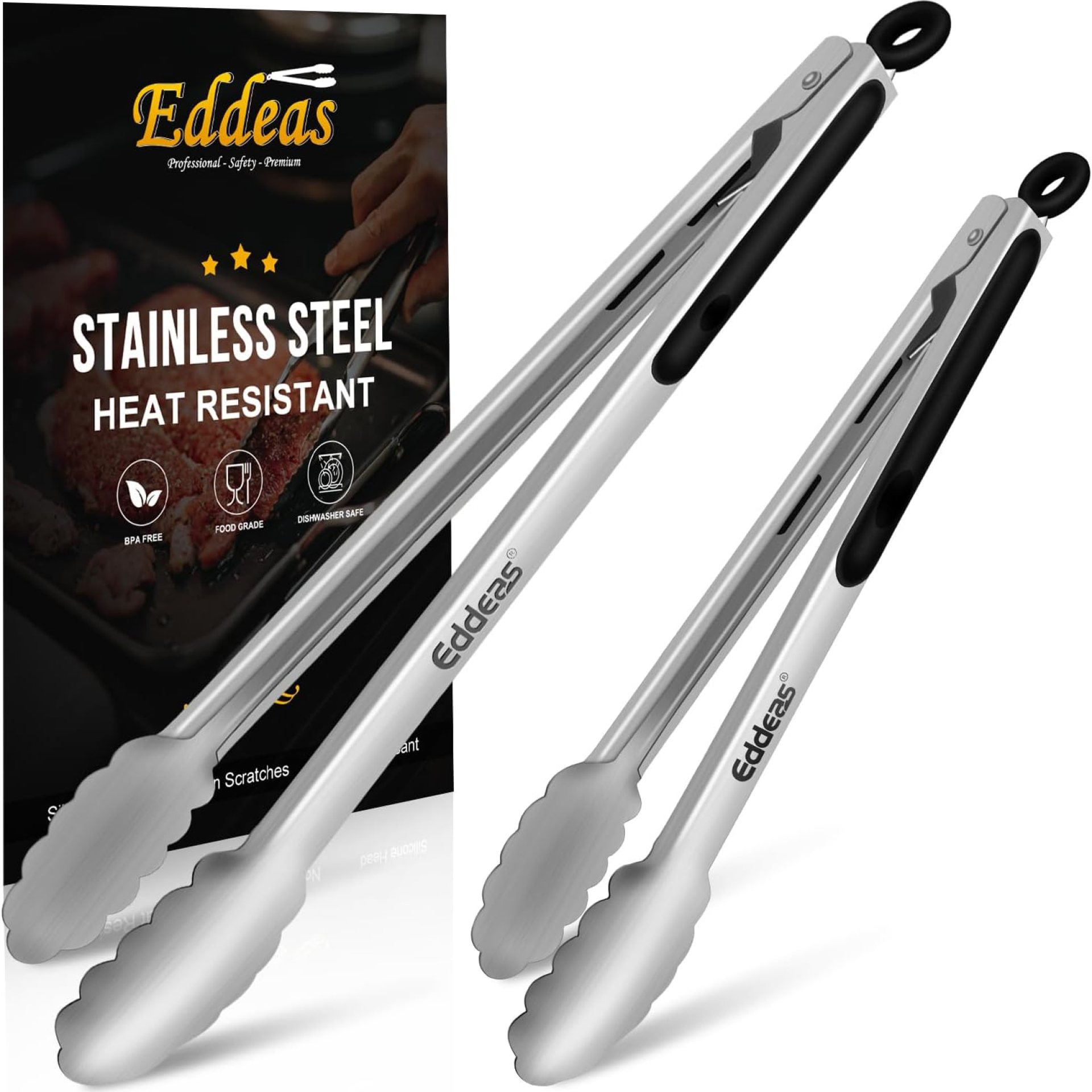 Grill Tongs, Bbq tongs – 12″ and 17 Inch Extra Long Kitchen Tong, Heat Resistant 600 Degrees Stainless Steel tongs, Metal Locking Tong for Cooking, Grilling, Outdoor Barbecue, Set of 2 Grill Tongs, Bbq tongs – 12″ and 17 Inch Extra Long Kitchen Tong, Heat Resistant 600 Degrees Stainless Steel tongs, Metal Locking Tong for Cooking, Grilling, Outdoor Barbecue, Set of 2