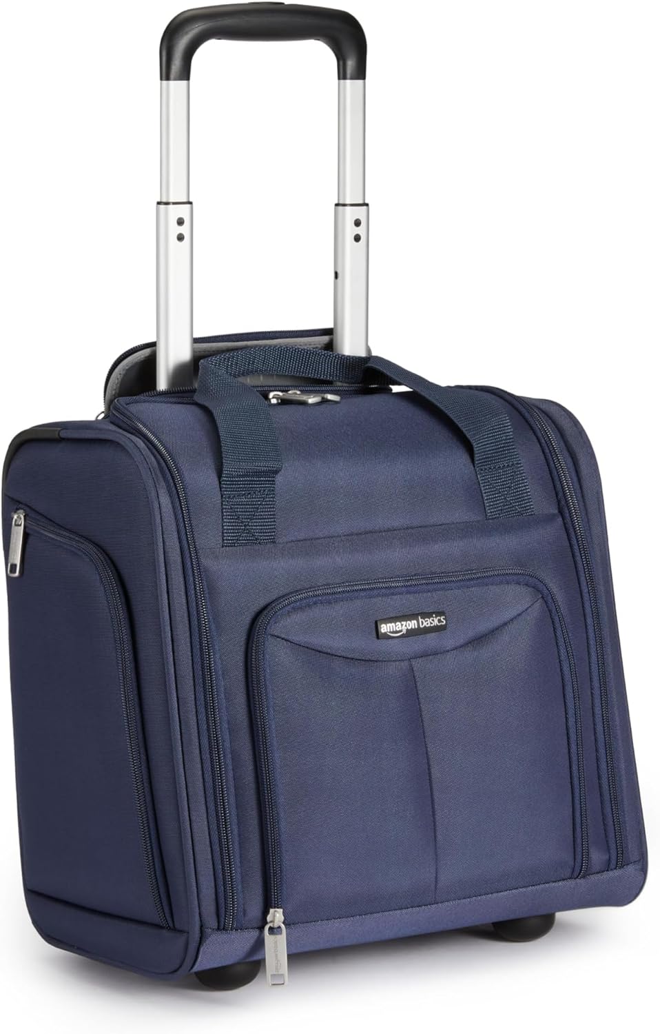 Amazon Basics Underseat Carry On Luggage with Wheels – 14″ Rolling Travel Bag, Navy Amazon Basics Underseat Carry On Luggage with Wheels – 14″ Rolling Travel Bag, Navy