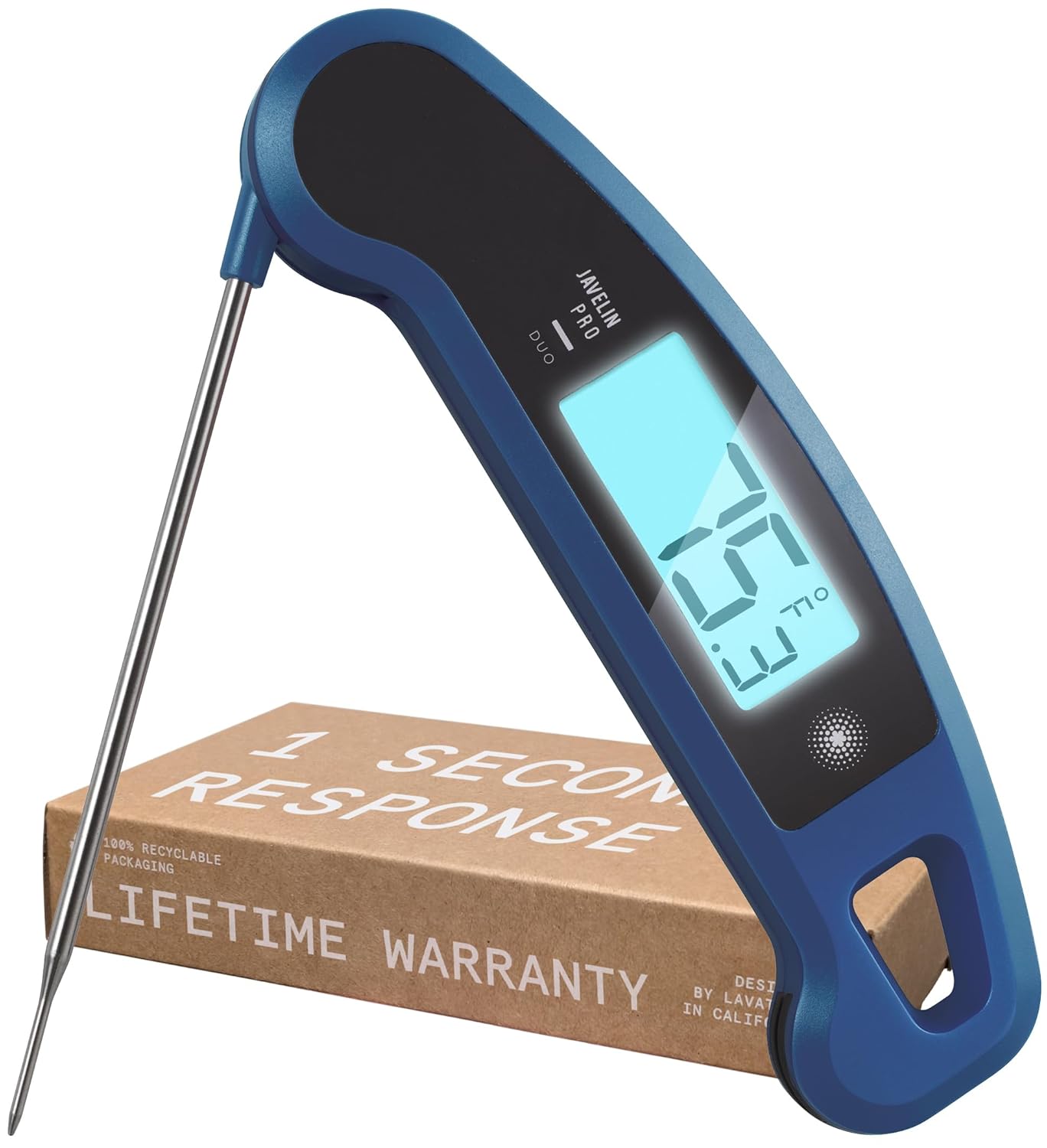 Lavatools Javelin® PRO Duo Ultra-Fast 1-Second Professional Digital Instant Read Meat Thermometer for Grill and Cooking, Auto-Rotating Backlit Display, IP65 Water Resistant, NSF Certified – Maize Lavatools Javelin® PRO Duo Ultra-Fast 1-Second Professional Digital Instant Read Meat Thermometer for Grill and Cooking, Auto-Rotating Backlit Display, IP65 Water Resistant, NSF Certified – Maize