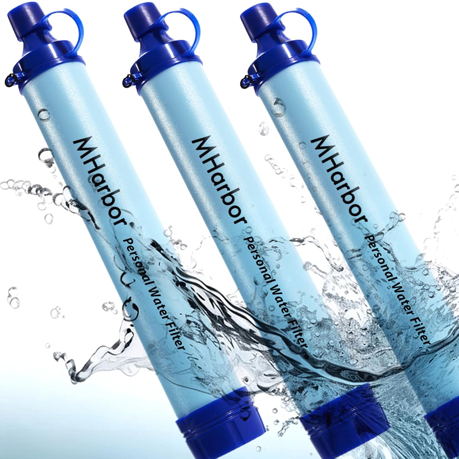 3 Pack MHarbor Personal Water Filter Straw, Portable Outdoor Emergency Survival Gear for Hiking, Camping, Travel, Hunting & Fishing 3 Pack MHarbor Personal Water Filter Straw, Portable Outdoor Emergency Survival Gear for Hiking, Camping, Travel, Hunting & Fishing