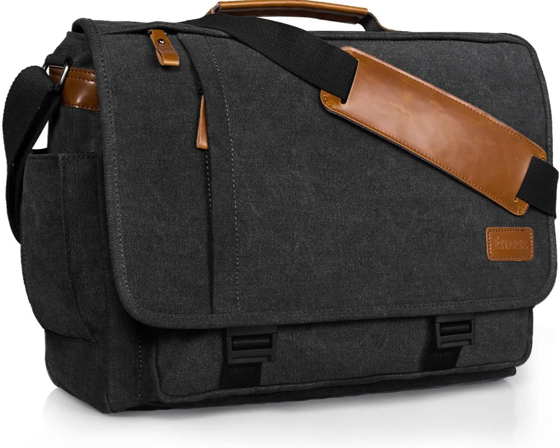ESTARER Messenger Bag 17-17.3 Inch, Men’s Computer Bag Water-resistant Canvas, Laptop Satchel Bag Teacher Bag for Work Office College, Dark Grey ESTARER Messenger Bag 17-17.3 Inch, Men’s Computer Bag Water-resistant Canvas, Laptop Satchel Bag Teacher Bag for Work Office College, Dark Grey