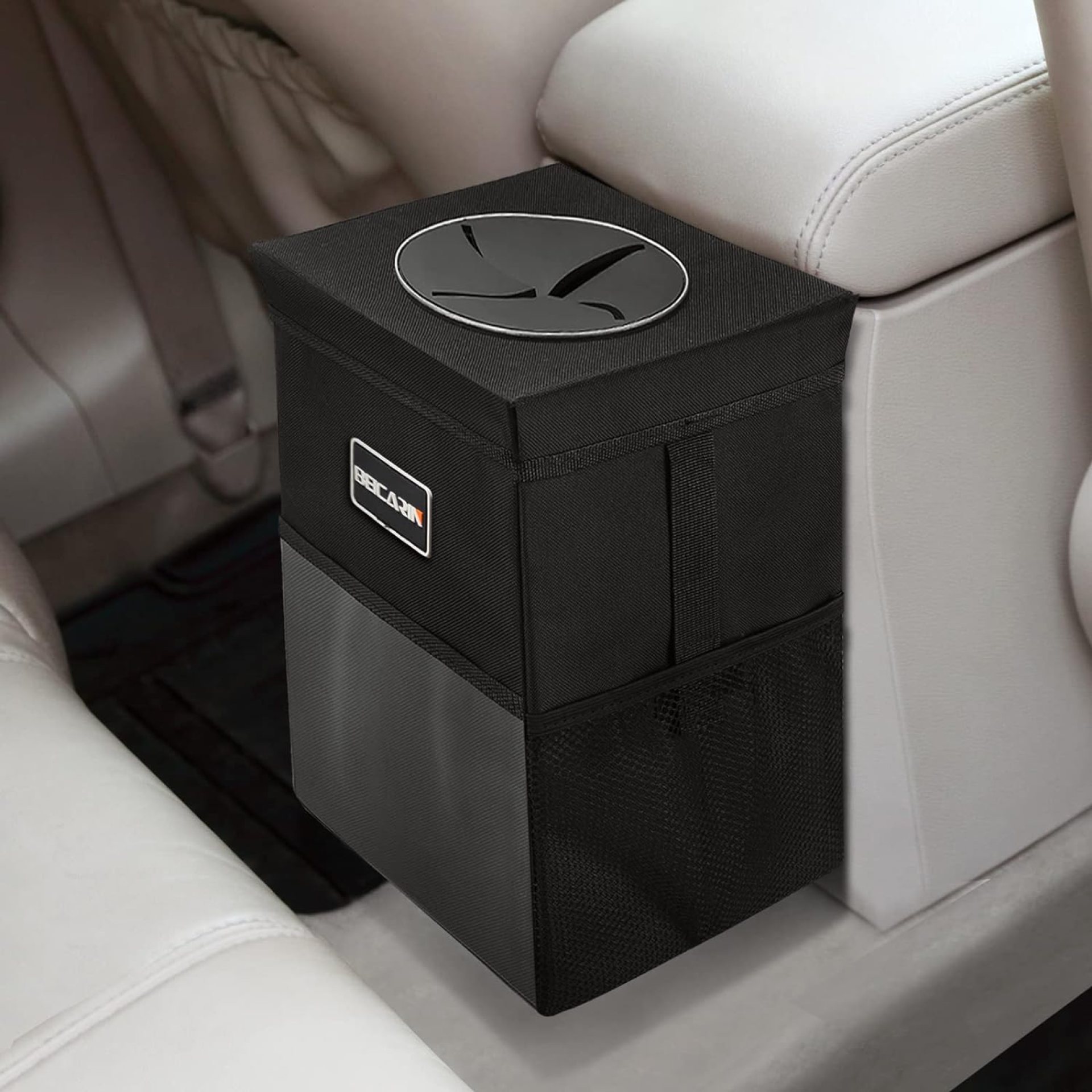 Car Trash Can with Lid – Bag Hanging Storage Pockets Leak-Proof Organizer Collapsible and Portable Waterproof Garbage Bin, 2.6 Gal Large Capacity Multipurpose Bin for Car Trash Can with Lid – Bag Hanging Storage Pockets Leak-Proof Organizer Collapsible and Portable Waterproof Garbage Bin, 2.6 Gal Large Capacity Multipurpose Bin for