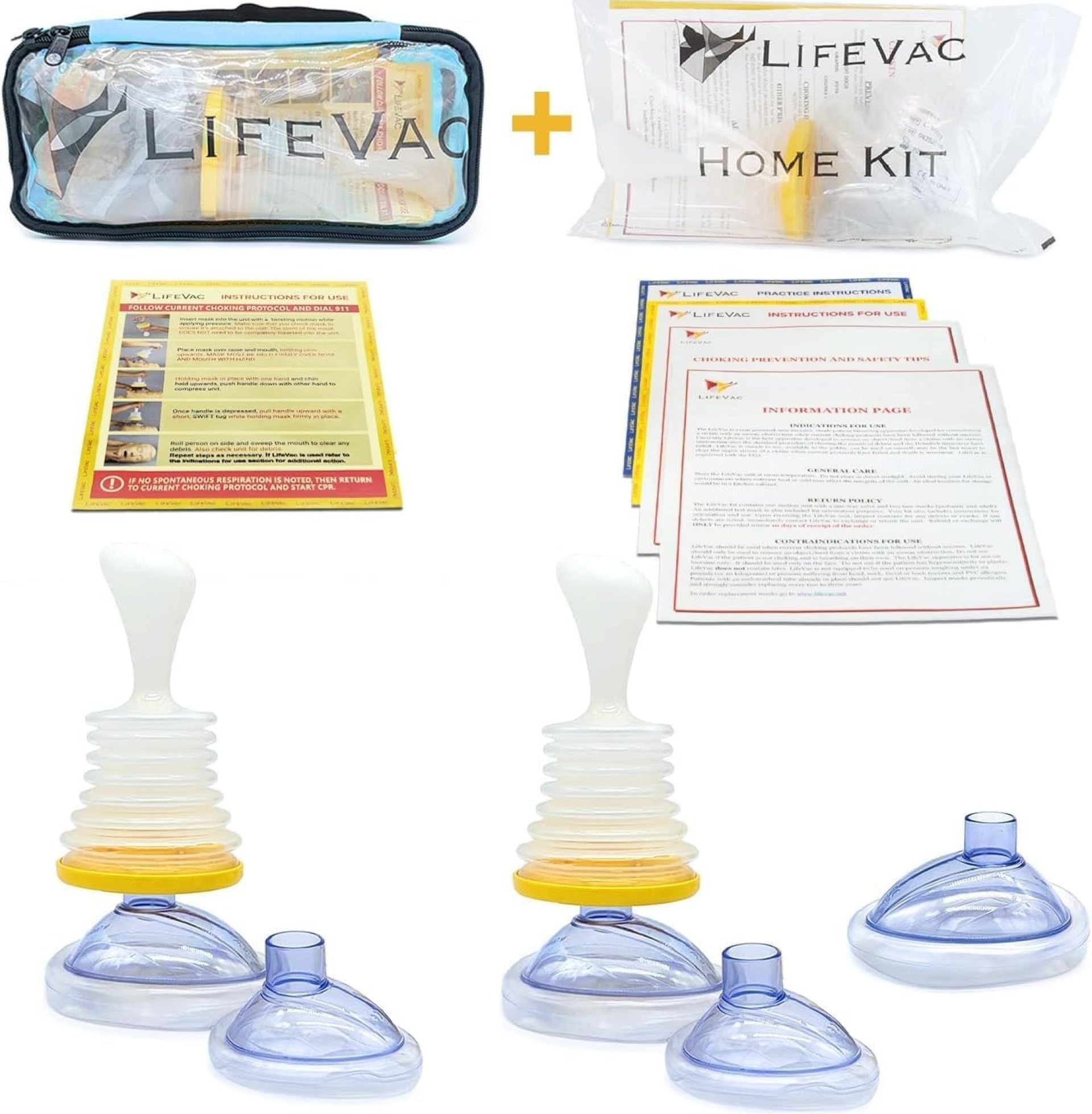 LifeVac Home & Blue Travel Kit Combo – Portable Suction Rescue Device, First Aid Kit for Kids and Adults, Portable Airway Suction Device for Children and Adults LifeVac Home & Blue Travel Kit Combo – Portable Suction Rescue Device, First Aid Kit for Kids and Adults, Portable Airway Suction Device for Children and Adults