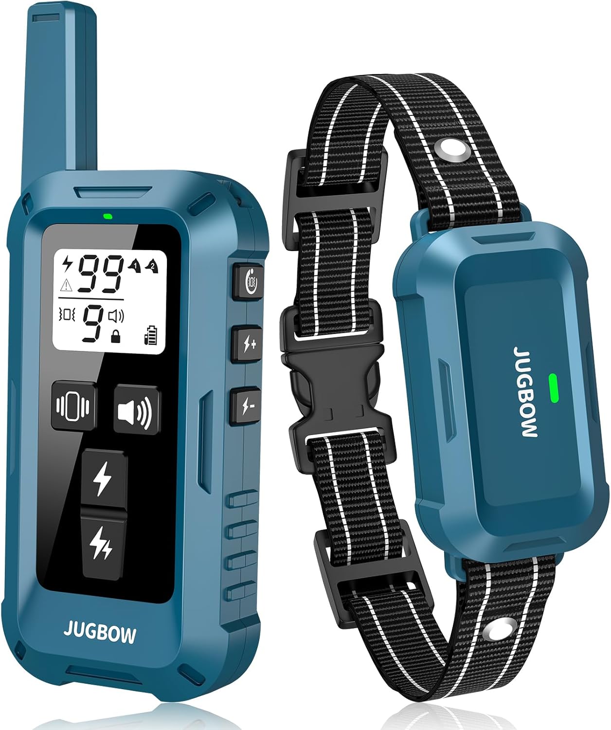 Jugbow Dog Shock Collar – 4200FT Dog Training Collar with Remote, IPX7 Waterproof Electric Collar with 4 Training Modes, Security Lock, Rechargeable e-Collar for All Breeds, Sizes Jugbow Dog Shock Collar – 4200FT Dog Training Collar with Remote, IPX7 Waterproof Electric Collar with 4 Training Modes, Security Lock, Rechargeable e-Collar for All Breeds, Sizes