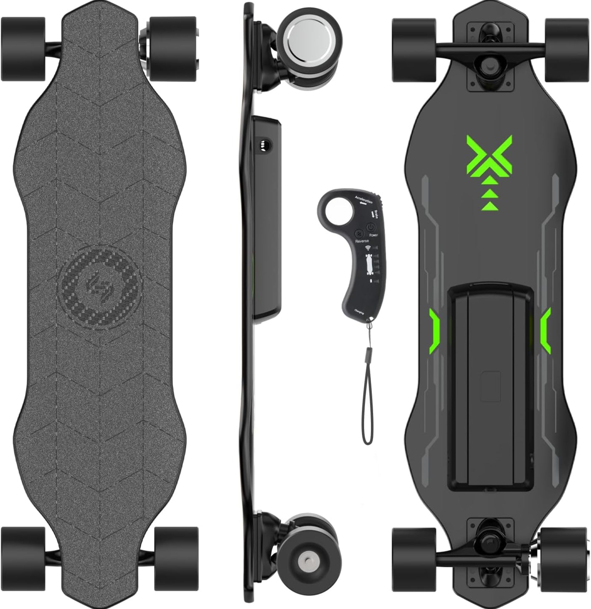 isinwheel V6 Electric Skateboard, 450W Peak Power, 10 Miles Max Range, 12 MPH Top Speed, 8 Layers Maple E-Skateboard with Wireless Remote Control, 3 Speed Adjustment, 264Lbs Max Load isinwheel V6 Electric Skateboard, 450W Peak Power, 10 Miles Max Range, 12 MPH Top Speed, 8 Layers Maple E-Skateboard with Wireless Remote Control, 3 Speed Adjustment, 264Lbs Max Load