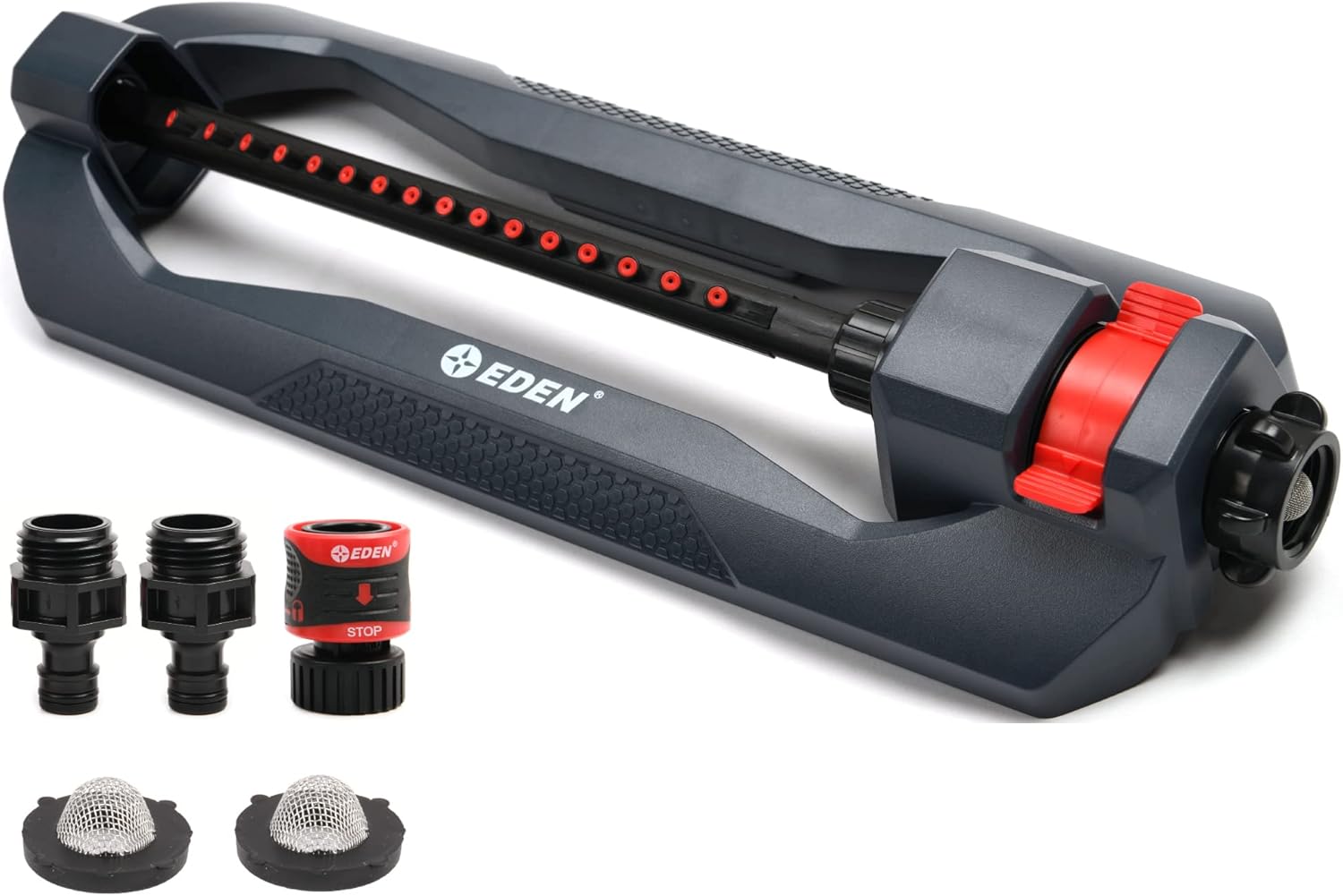 Eden 96213 Lawn & Garden Essential Oscillating Sprinkler | Water Sprinkler for Yard,Covers up to 3,600 sq. ft., Heavy Weight Base Eden 96213 Lawn & Garden Essential Oscillating Sprinkler | Water Sprinkler for Yard,Covers up to 3,600 sq. ft., Heavy Weight Base
