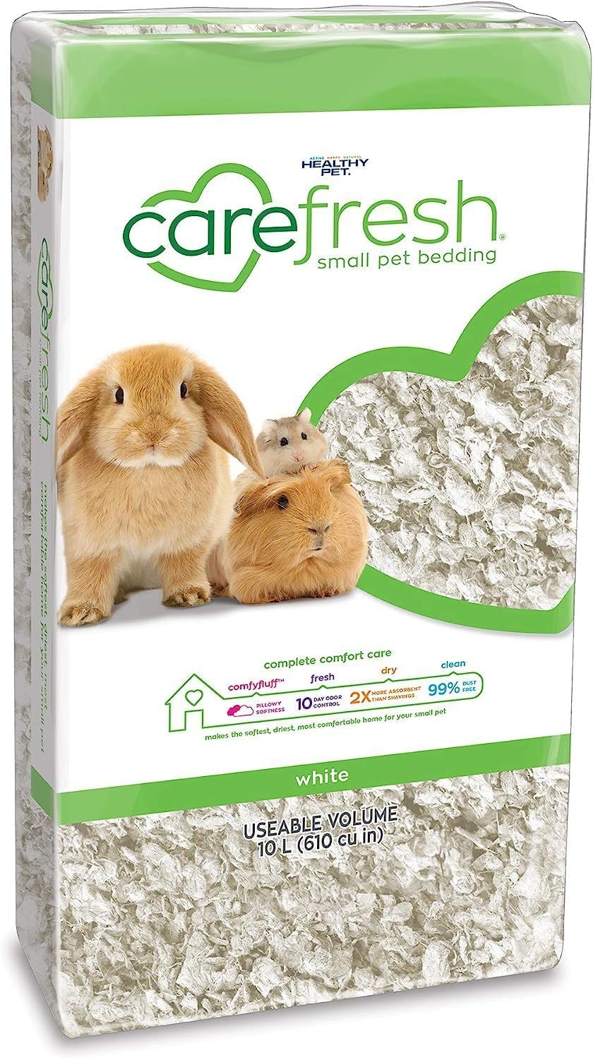 carefresh 99% Dust-Free White Natural Paper Small Pet Bedding with Odor Control, 10L, White carefresh 99% Dust-Free White Natural Paper Small Pet Bedding with Odor Control, 10L, White