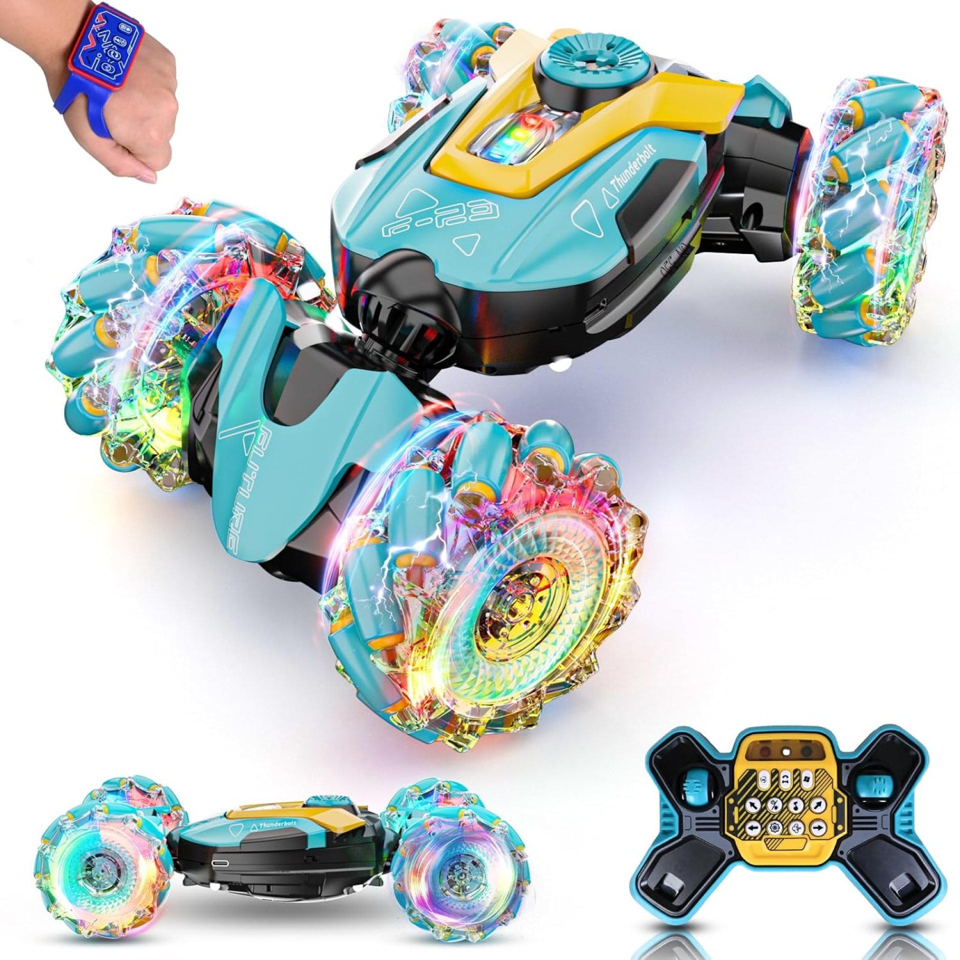 Gesture Sensing RC Stunt Car Remote Control Car 360° Rotating 4WD 2.4Ghz RC Cars Transform Car Toys for Boys 4-7 Birthday Present for Age 8-12 Gesture Sensing RC Stunt Car Remote Control Car 360° Rotating 4WD 2.4Ghz RC Cars Transform Car Toys for Boys 4-7 Birthday Present for Age 8-12