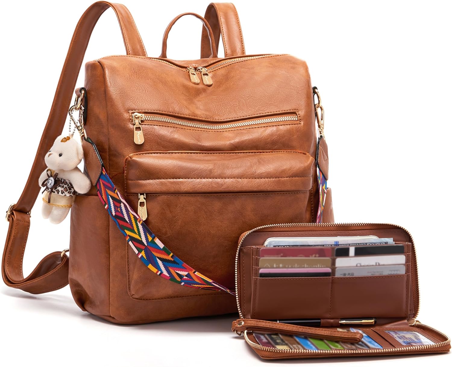 Soperwillton Women Backpack Purse Multipurpose Design Handbags Shoulder Bag PU Leather Travel bag Backpack Set 2pcs Soperwillton Women Backpack Purse Multipurpose Design Handbags Shoulder Bag PU Leather Travel bag Backpack Set 2pcs
