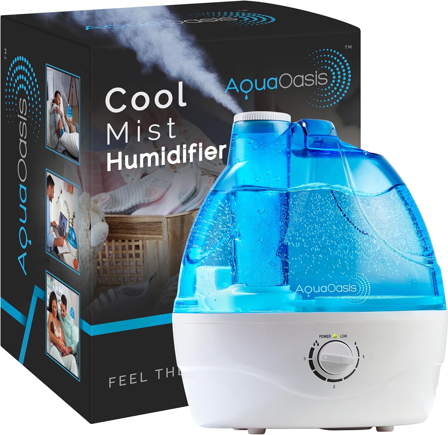 AquaOasis® Cool Mist Humidifier (2.2L Water Tank) Quiet Ultrasonic Humidifiers for Bedroom & Large room – Adjustable -360 Rotation Nozzle, Auto-Shut Off, Humidifiers for Babies Nursery & Whole House AquaOasis® Cool Mist Humidifier (2.2L Water Tank) Quiet Ultrasonic Humidifiers for Bedroom & Large room – Adjustable -360 Rotation Nozzle, Auto-Shut Off, Humidifiers for Babies Nursery & Whole House