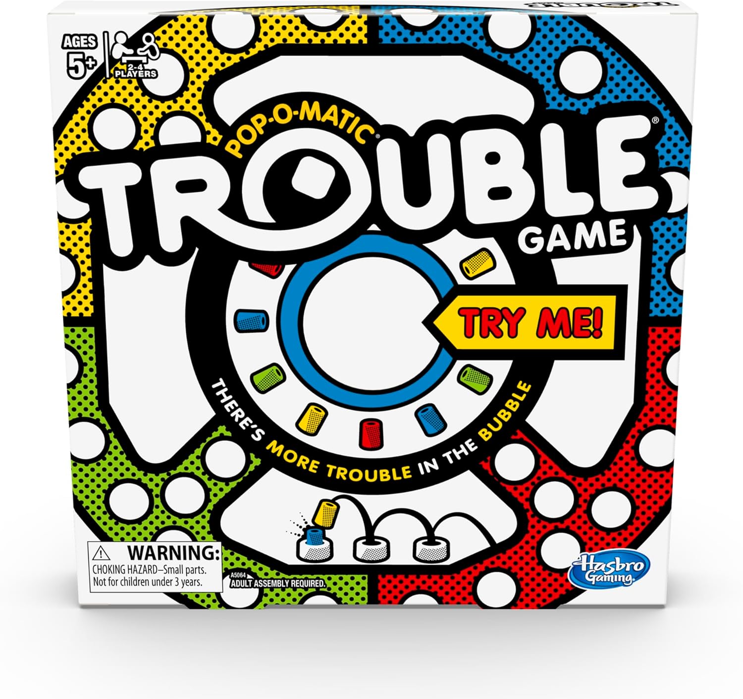 Hasbro Gaming Trouble Board Game for Kids Ages 5 and Up 2-4 Players (Packaging may vary) Hasbro Gaming Trouble Board Game for Kids Ages 5 and Up 2-4 Players (Packaging may vary)