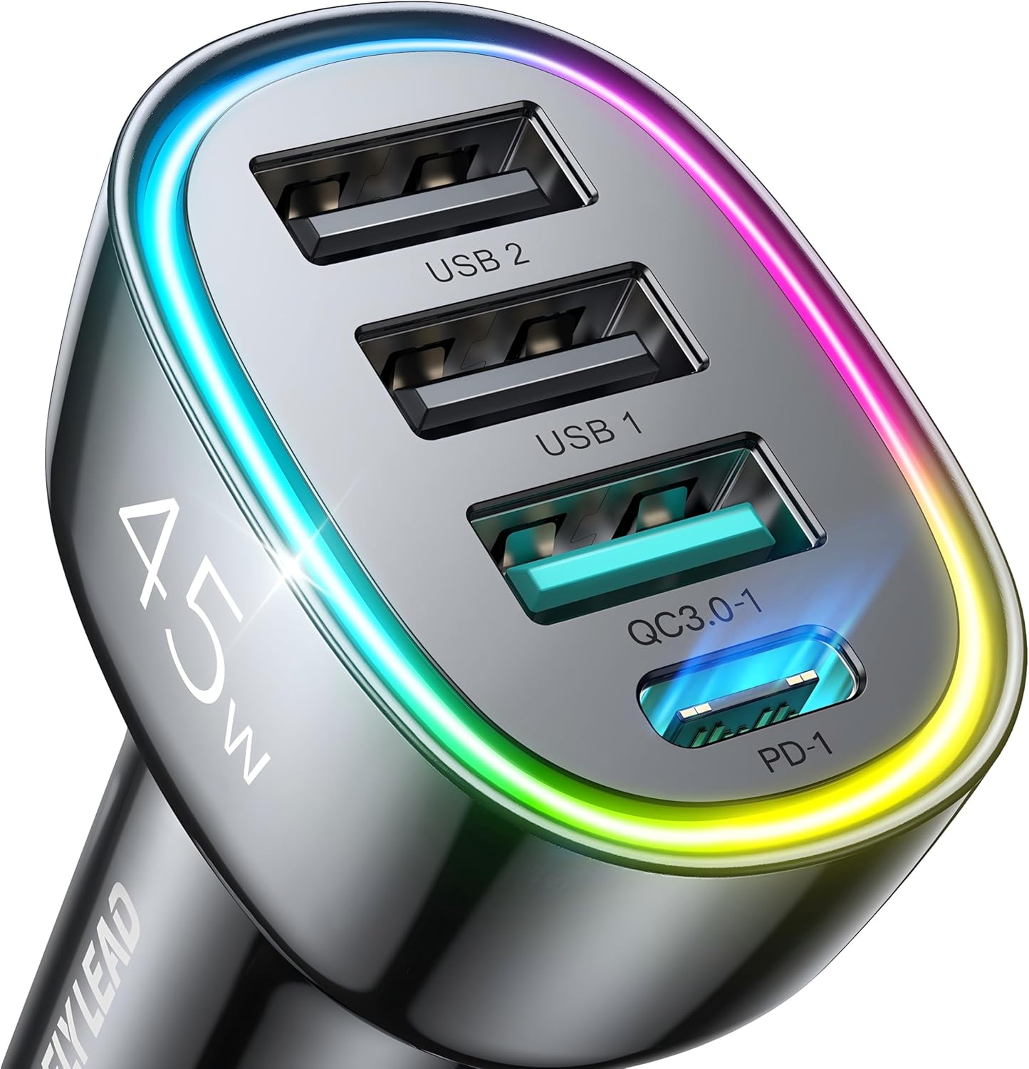USB C Car Charger, 45W 4 Ports Super Fast Car Charger Adapter, PD3.0 & QC3.0 30W Type C Car Charger for iPhone 16/15/14/13/12/11 Pro Max Plus Samsung Galaxy S24 Ultra/S23 Cigarette Lighter USB Charger USB C Car Charger, 45W 4 Ports Super Fast Car Charger Adapter, PD3.0 & QC3.0 30W Type C Car Charger for iPhone 16/15/14/13/12/11 Pro Max Plus Samsung Galaxy S24 Ultra/S23 Cigarette Lighter USB Charger