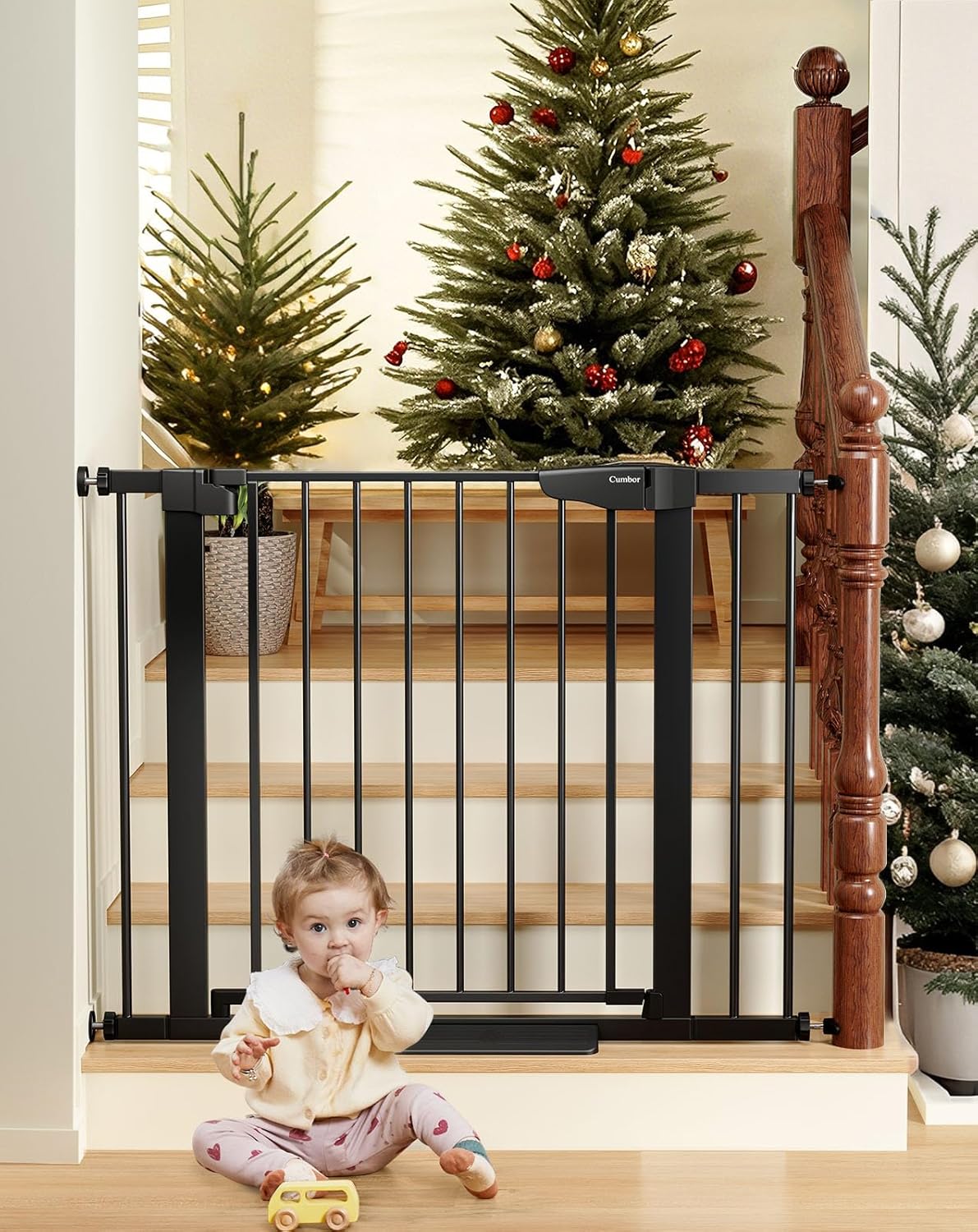 Cumbor 29.7-40.6″ Baby Gate for Stairs, Mom’s Choice Awards Winner-Dog Gate for Doorways, Pressure Mounted Self Closing Pet Gates for Dogs Indoor, Durable Safety Child Gate with Easy Walk Thru Door Cumbor 29.7-40.6″ Baby Gate for Stairs, Mom’s Choice Awards Winner-Dog Gate for Doorways, Pressure Mounted Self Closing Pet Gates for Dogs Indoor, Durable Safety Child Gate with Easy Walk Thru Door