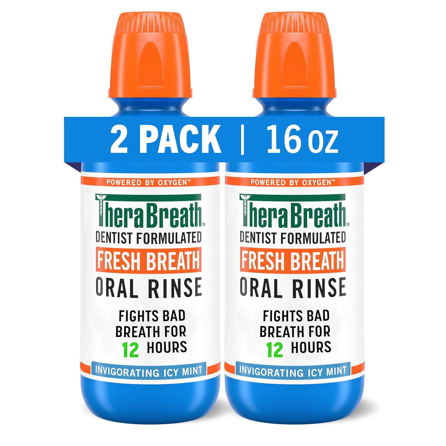 TheraBreath Fresh Breath Mouthwash, Icy Mint Flavor, Alcohol-Free, 16 Fl Oz (Pack of 2) TheraBreath Fresh Breath Mouthwash, Icy Mint Flavor, Alcohol-Free, 16 Fl Oz (Pack of 2)