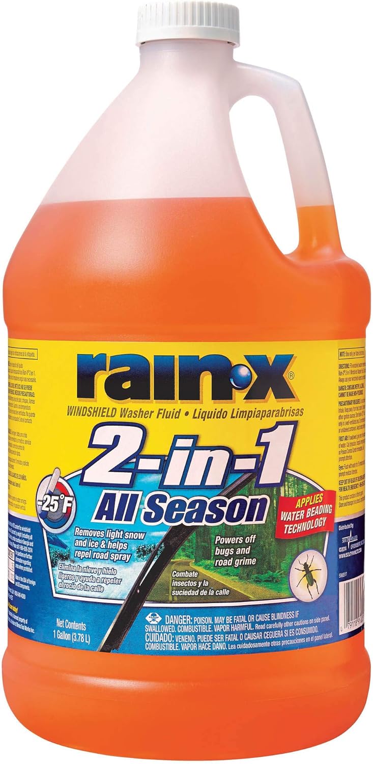 Rain-x 2 Pack 2 in 1 All Season (-25) Washer Fluid Net Wt 255.63 Fl Oz, 255.63 Fluid Ounce Rain-x 2 Pack 2 in 1 All Season (-25) Washer Fluid Net Wt 255.63 Fl Oz, 255.63 Fluid Ounce