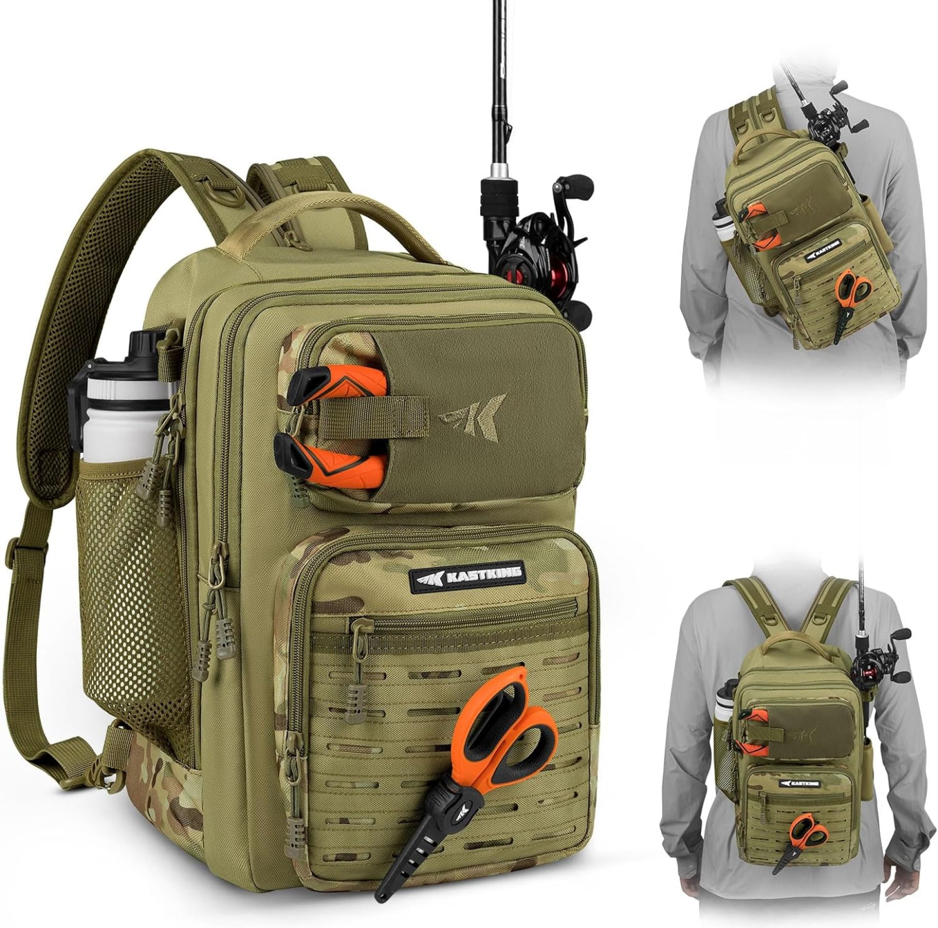 KastKing BlowBak Tactical Fishing Sling Tackle Bag – Lightweight Fishing Backpack – Storage for Gear and Equipment – Gift for Men KastKing BlowBak Tactical Fishing Sling Tackle Bag – Lightweight Fishing Backpack – Storage for Gear and Equipment – Gift for Men