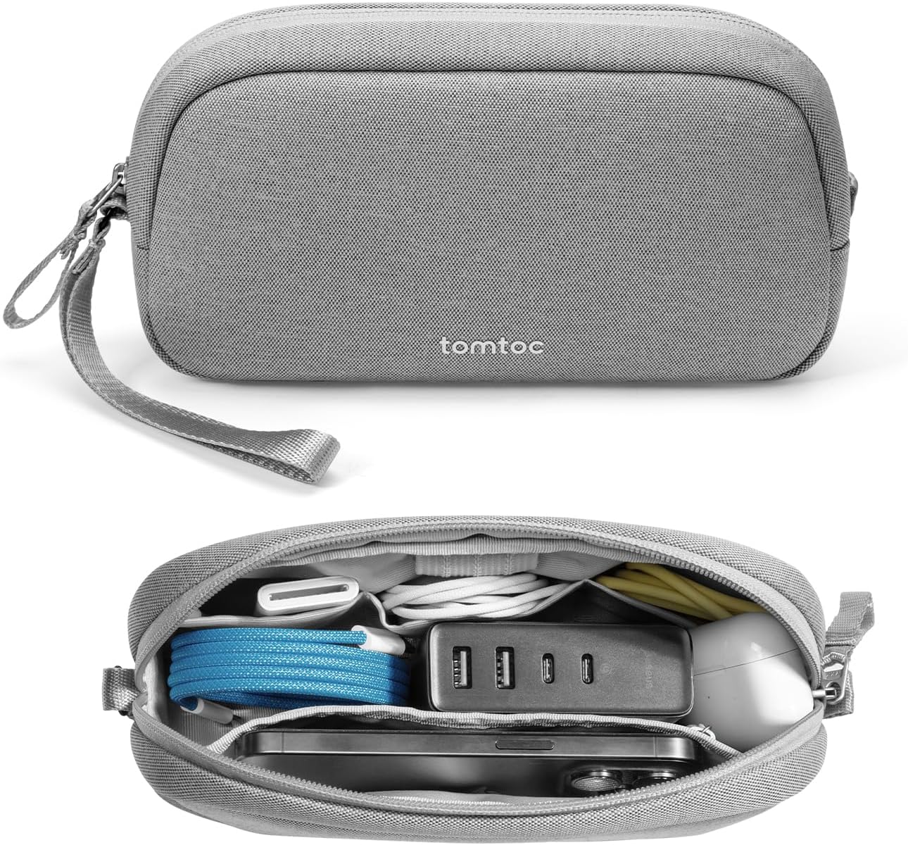 tomtoc Electronics Organizer Travel Case, Water Resistant Travel Bag Cable Organizer for Essentials, Tech Pouch Accessories Carry Storage for Cord, Phone, Cables, Airpods, USB Flash Drive, Daily Items tomtoc Electronics Organizer Travel Case, Water Resistant Travel Bag Cable Organizer for Essentials, Tech Pouch Accessories Carry Storage for Cord, Phone, Cables, Airpods, USB Flash Drive, Daily Items