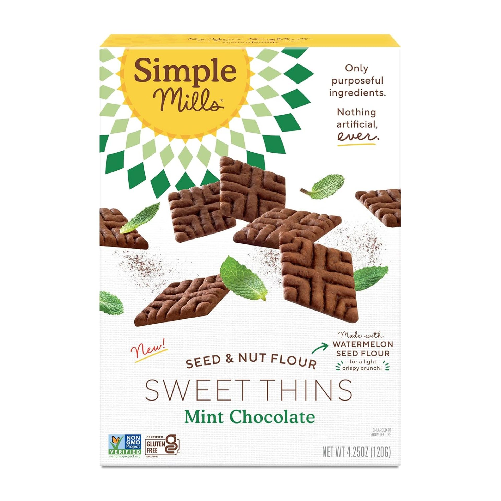 Simple Mills Sweet Thins Cookies, Seed and Nut Flour, Mint Chocolate – Gluten Free, Paleo Friendly, Healthy Snacks, 4.25 Ounce (Pack of 1) Simple Mills Sweet Thins Cookies, Seed and Nut Flour, Mint Chocolate – Gluten Free, Paleo Friendly, Healthy Snacks, 4.25 Ounce (Pack of 1)