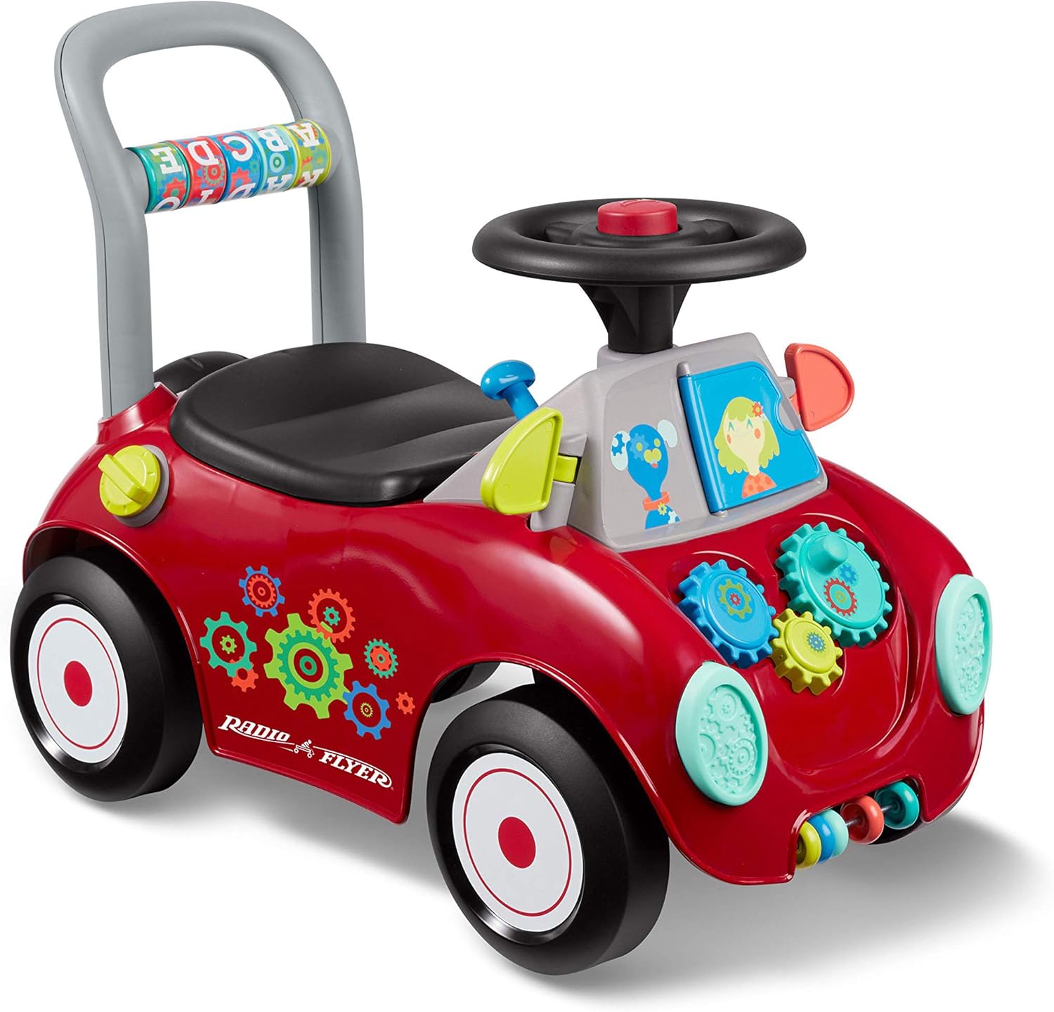 Radio Flyer Busy Buggy, Sit to Stand Toddler Ride On Toy, Ages 1-3, Red Kids Ride On Toy, Large Radio Flyer Busy Buggy, Sit to Stand Toddler Ride On Toy, Ages 1-3, Red Kids Ride On Toy, Large