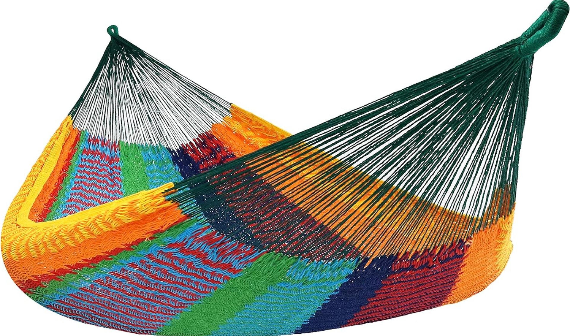 Sunnydaze Handwoven XXL Thick Cord Mayan Double Hammock for Outside – 625-Pound Capacity Heavy-Duty Outdoor Hammock – Multicolor Sunnydaze Handwoven XXL Thick Cord Mayan Double Hammock for Outside – 625-Pound Capacity Heavy-Duty Outdoor Hammock – Multicolor