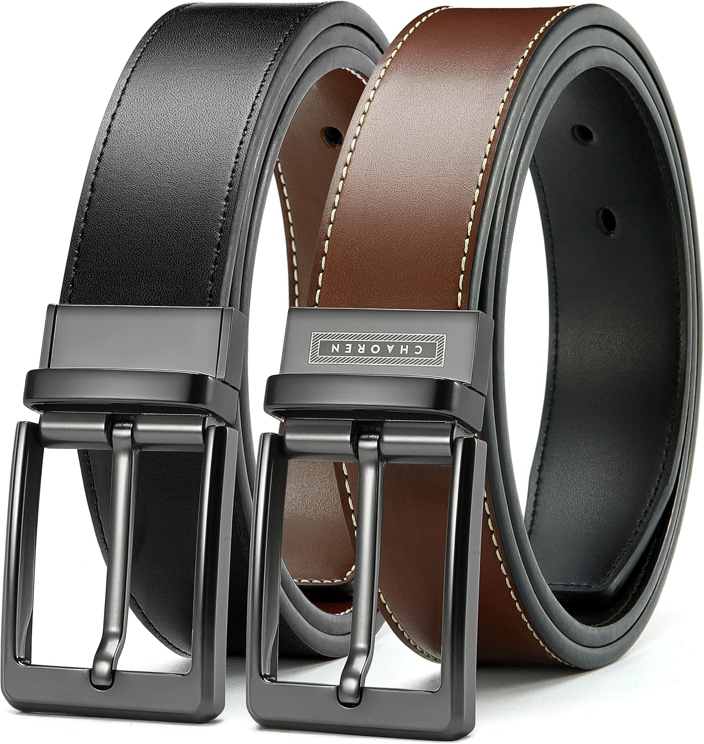 CHAOREN Mens Belt 1 Pack – 1 3/8″ Leather Reversible Belts for Men for Dress Pants CHAOREN Mens Belt 1 Pack – 1 3/8″ Leather Reversible Belts for Men for Dress Pants