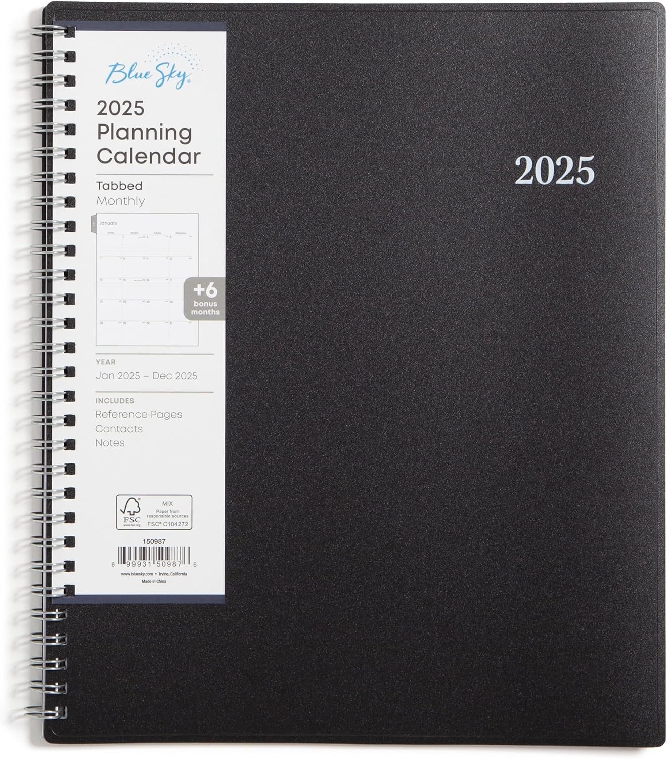 Blue Sky 2025 Monthly Planner Calendar, Includes January 2025 – December 2025, 8″ x 10″, Monthly Layout, Flexible Cover, Laminated Tabs, Wirebound, Enterprise Blue Sky 2025 Monthly Planner Calendar, Includes January 2025 – December 2025, 8″ x 10″, Monthly Layout, Flexible Cover, Laminated Tabs, Wirebound, Enterprise