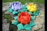 origami flower opening in water origami flower opening in water