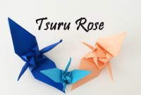 origami tsuru rose origami tsuru rose