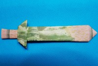 dollar bill origami sword dollar bill origami sword