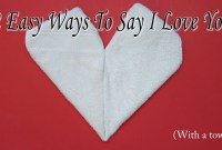 towel origami heart towel origami heart