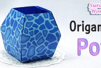 how to make an origami flower pot how to make an origami flower pot