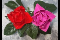 melipat origami bunga mawar melipat origami bunga mawar