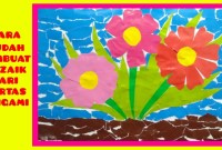 gambar mozaik bunga dari origami gambar mozaik bunga dari origami