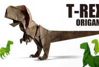 cara membuat origami dinosaurus t-rex cara membuat origami dinosaurus t-rex