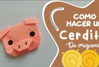 origami paso a paso cerdito origami paso a paso cerdito