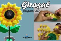 girasol 3d origami girasol 3d origami