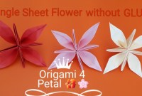 four petal origami flower four petal origami flower