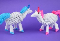 unicornio 3d origami unicornio 3d origami