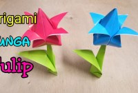 melipat origami bunga tulip melipat origami bunga tulip