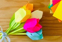 origami flower with sticky note origami flower with sticky note