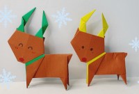 simple origami reindeer simple origami reindeer