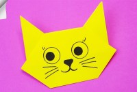origami facile tete de chat origami facile tete de chat