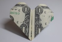 origami heart with dollar bill origami heart with dollar bill