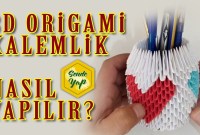 3d origami kalemlik yapımı 3d origami kalemlik yapımı