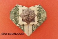 origami heart with quarter origami heart with quarter