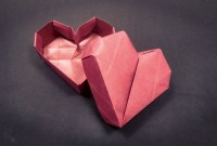 caja de origami de corazon caja de origami de corazon